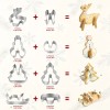 22 Cortadores De Galletas Navidad Acero Inoxidable 3d Niños