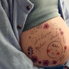 tuzuru Maternity Photo Body Paint Sticker Tattoo Sticker with Practice