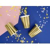 PartyDeco KPP57-019ME-EU2 Paper Cups / Drinking Cups - Shiny Gold