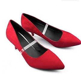 DNHCLL 2Pairs(4PCS) Women's Invisible Shoelace with Silicone Transparent High Heel Shoe Accessories for Holding Loose High Heel