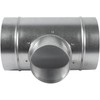 6'' Inch Duct T-Joint Splitter to 4" Inch 90° Degree