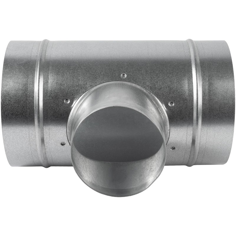 6'' Inch Duct T-Joint Splitter to 4" Inch 90° Degree