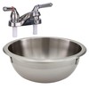 RecPro RV 13" Round Stainless Steel Kitchen Sink | Brushed