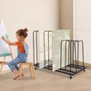 Sallurmose Art Storage Rack with Wheels,9-Section Art Drying Rack Metal