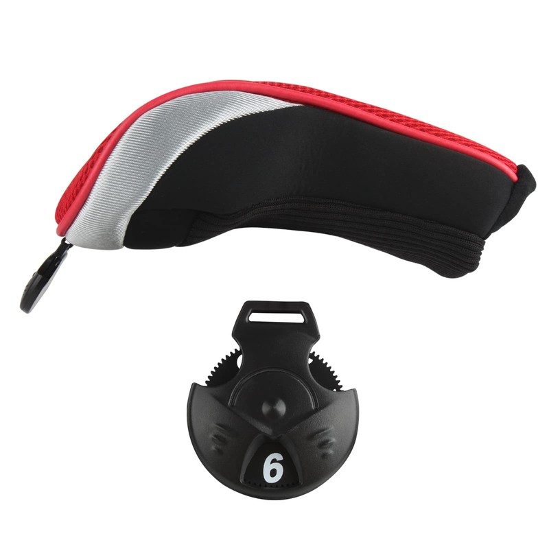 Andux 3 Pack Golf Hybrid Club Head Covers Interchangeable No.