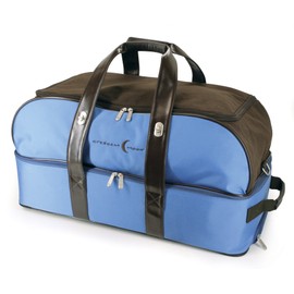 Crescent Moon Rolling Spa Weekender (Blue/Chocolate)