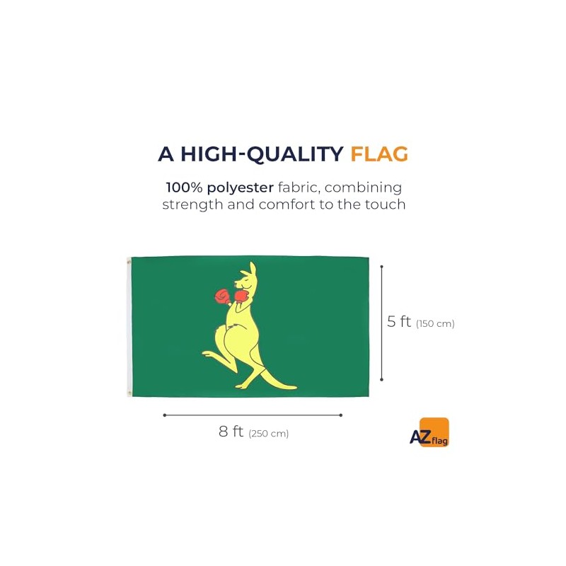 AZ FLAG - Boxing Kangaroo Flag - Large 5x8 Ft