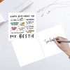 Best Friend Birthday Card, Funny Bestie Greeting Card With Envelope
