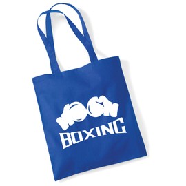 Huuraa Tote Bag Boxing Boxhandschuhe Geschenk 10 Liter Bright Royal Baumwolle Boxing Mitbringsel