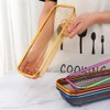 BYEGOU Gold Kitchen Drawer Organizer, Stackable Mesh Storage Baskets, Stainless