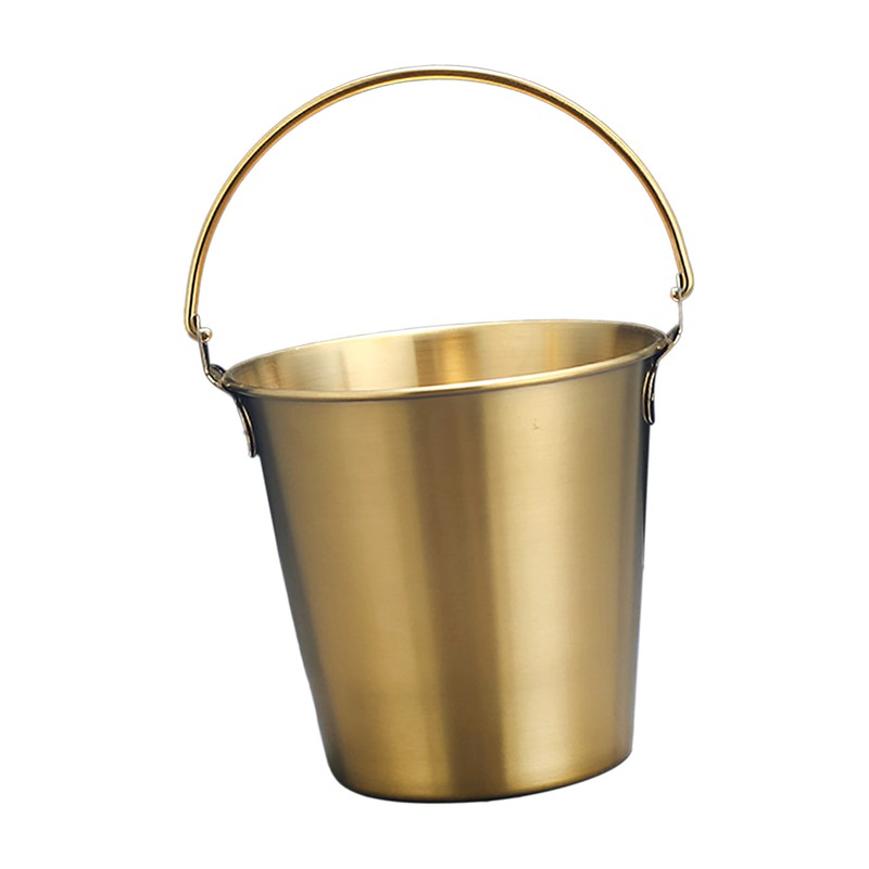 Mini Stainless Steel Pails Small Ice Bucket with Handle for