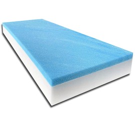FoamTouch 8" Thick x 15" Wide x 68" Long Gel Memory Foam Pillow, Couch Cushion, Seat Cushion, Mattress Topper (7 inches of High Density Foam Topped with 1 inch of Gel Memory Foam) Custom Cut