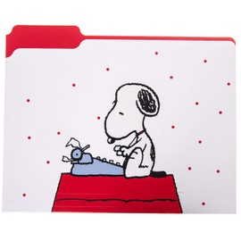 Graphique "Snoopy" File Folder Set – File Set Includes 9 Folders and 3 Unique Go-Getter Designs, Embellished w/Gold Foil on Durable Triple-Scored Coated Cardstock