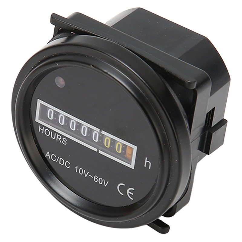 Boat Hour Meter 2.4in Diameter Maximum 99999.99H High Accuracy Mechanical