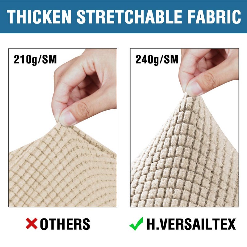 H.VERSAILTEX 3 Piece Stretch Sofa Covers for 2 Cushion Loveseat