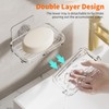 Bar Soap Dish 2 Pack,Self Draining Soap Holder for Shower,Wall