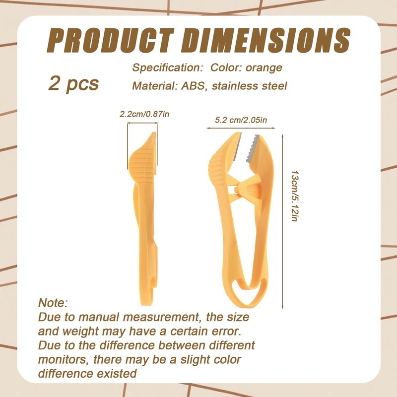 2pcs Garlic Peeler, 2025 New Garlic Tweezers with Hanging Hole