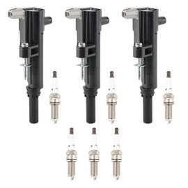 JDMON Ignition Coils Pack with Spark Plugs Compatible with Dodge Dakota Durango Nitro, Jeep Commander Grand Cherokee Liberty, Mitsubishi Raider, Ram 1500 Dakota 2009-2012 V6 3.7L Replace for UF640