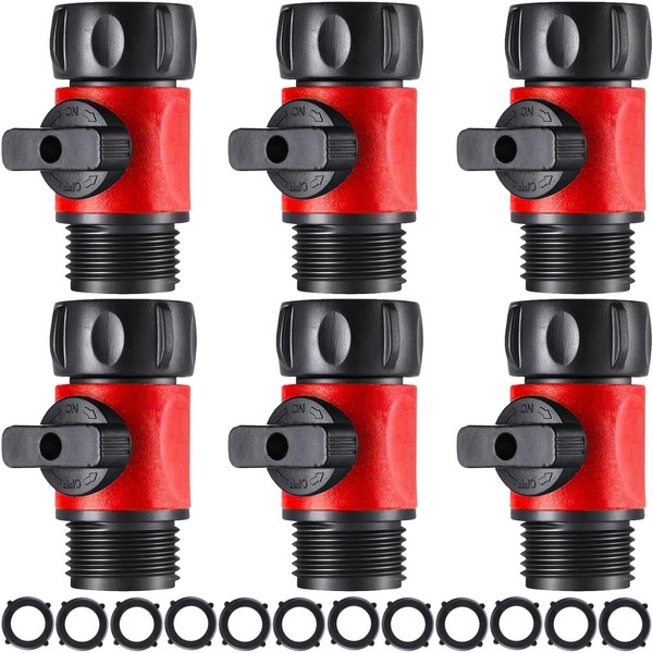 Hotop Satinior 12 Pcs Garden Hose Shut Off Valve Plastic