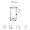 Abode Homewares Montana Cocktail Pitcher with Lid, Indoor/Outdoor, Clear, 60