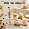 NWUNJ Rechargeable Milk Frother Handheld with Stand, 3-Speed