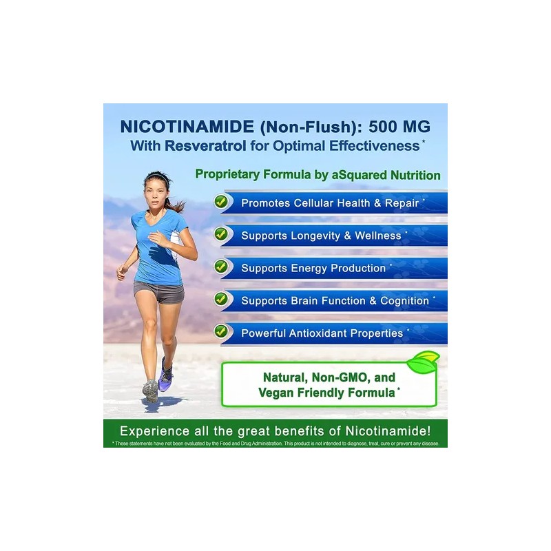 Nicotinamida 500 Resveratrol Precursor Nad Gmp