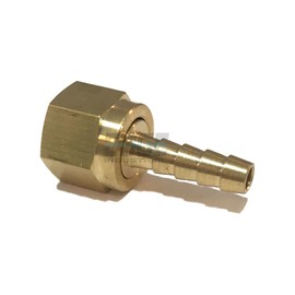 EDGE INDUSTRIAL 1/4" Hose ID to 3/8" 45° Female SAE Flare Brass Swivel Connector Fuel / AIR / Water / Oil / Gas / WOG (Qty 01)