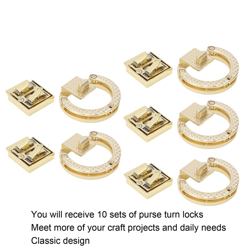 5Pcs Purse Clasp Alloy Material High Hardness Long Service Life