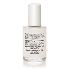 Piggy Paint | 100% Non-Toxic Girls Nail Polish Top Coat | Safe, Cruelty-free, Vegan, & Low Odor for Kids | Shine Topcoat