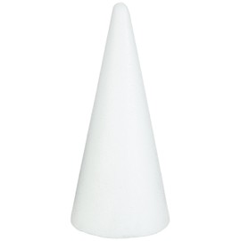 Glorex Polystyrene Cone, White, Height 260 mm 7610877430768