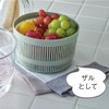Toffy K-HC8-PA Salad Spinner, Pale Aqua, Drainage Hole, Easy Care,