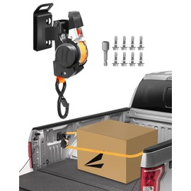 Dual-Pivot Retractable Truck Bed Ratchet Straps for Ford F150, Multi-Angle Rotation Bed Mounted Retractable Tie Down Straps Compatible with 2015-2025 Ford F-150 F250 F350 F450