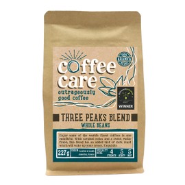 Whole Coffee Beans - Three Peaks Blend - Coffee Care - 227G