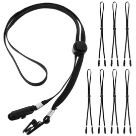 Classicseali Pack of 8 hat band clips, adjustable hat band clips for wind, anti-loss hat band clips, black, hat clips for outdoor activities, boating, fishing, camping, hiking