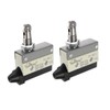 uxcell 2PCS TZ-7311 SPDT 1NO+1NC Panel Mount Roller Plunger Type