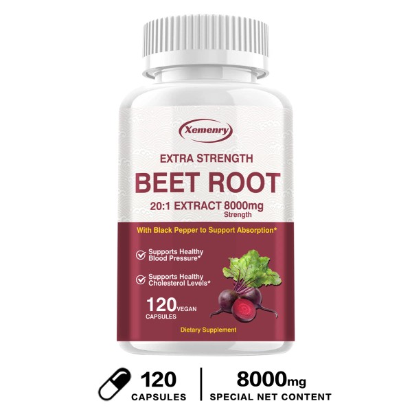 Extra Strength Beet Root 20:1 Extract Capsules - Heart &