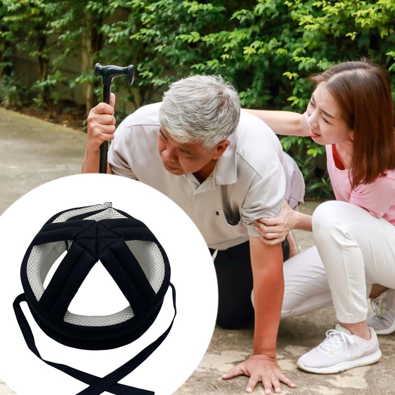 perfeclan Elderly Protective Head Hat Fall Protection Hat Adjustable Size