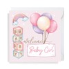 Second Ave Baby Girl Newborn Welcome Congratulations Square Card