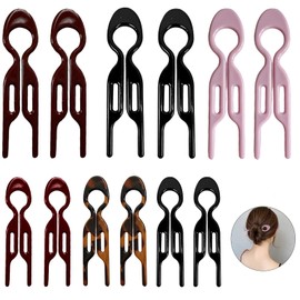 12 PCS Matte French Hair Pins for Women,French Twist Hair Pin,Hair Clips for Styling French Pin,Hairs Accessories for Women Girls Hairs Styling Accessories (6color*2)