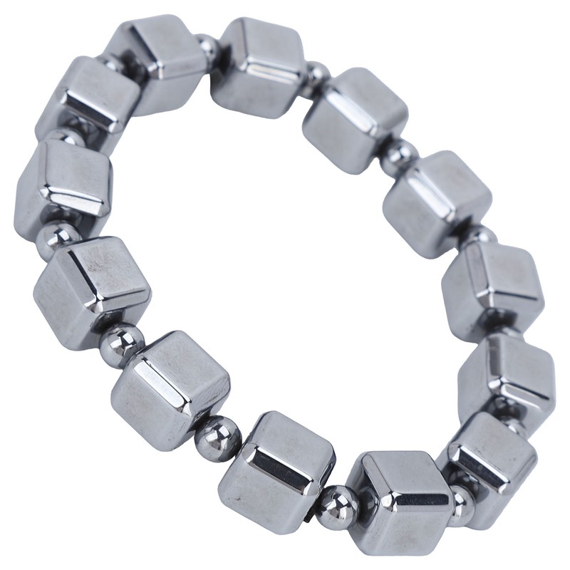 0.4in Terahertz Bracelet Rectangle Beads Good Thermal Conductivity Natural Terahertz