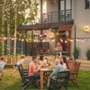 YITAHOME 4 Pack String Light Pole, 11ft 4-in-1 Outdoor String