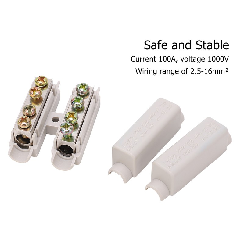 4pcs ZK 1116 Wire Connector 1000V 100A Brass Conductor 2