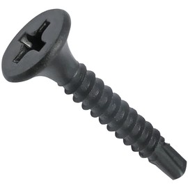 AERZETIX - C48411 - Set of 100 Self-Drilling Screws Drywall Screws for Plasterboard Diameter 3.5 x 25 mm - Countersunk Trumpet Head - Phillips - DIN 18182 - Made of Blackened Steel