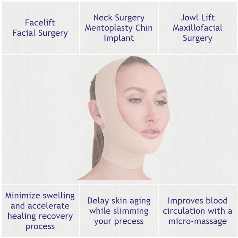 Post Surgical Chin Strap Bandage for Women - Neck and