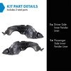 TRQ Inner Fender Liner Set Compatible with 2007-2011 Toyota Yaris