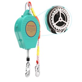 23ft Self Retracting Lifeline 330lbs Fall Arrester Fall Protection with Alloy Steel Hook & Steel Wire Rope