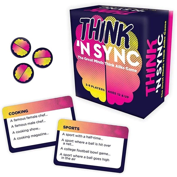 Gamewright Think 'N Sync - The Great Minds Think Alike Game Card Game, Multicolor, 5"