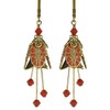 NoMonet Hand Painted Flower Fairy Earrings - Renaissance in Gold