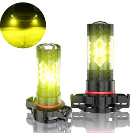 CHUSYYRAY LED Fog Light Bulbs 5202 For Chevy Silverado 1500 2007-2015 Yellow 3000K 2x