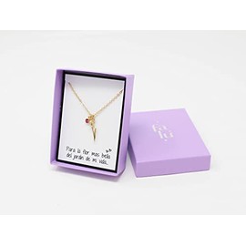 Collar de Flor Tulipan en Chapa de Oro de 22K para Dama, Regalo para Pareja, Regalo de Aniversario